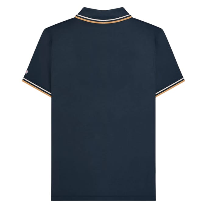 Lambretta Heren SS25 Twin Tip Poloshirt (Marine/Ashout/Tabak)