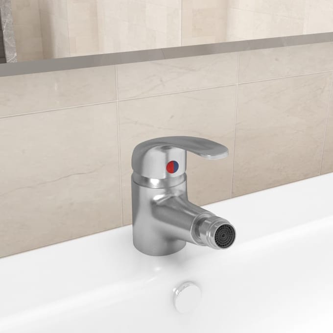 Robinet Mitigeur Bidet Salle de Bain Argent 13 x 12 cm