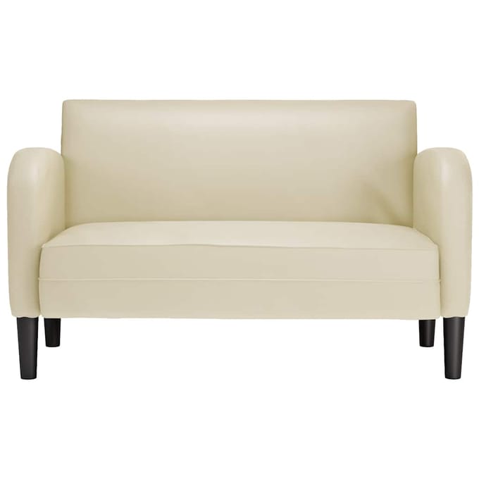 vidaXL - Loveseat - bank - 110 - cm - kunstleer - crèmekleurig