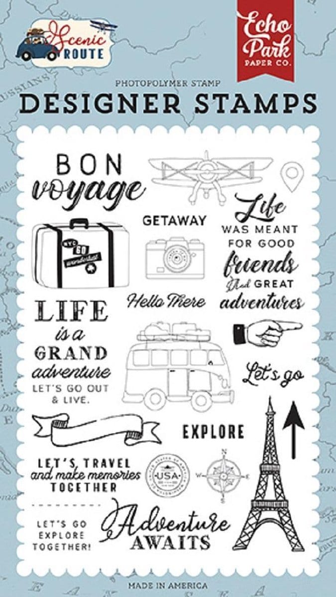 Echo Park Let's Go Travel Clear Stamps (SR212042)