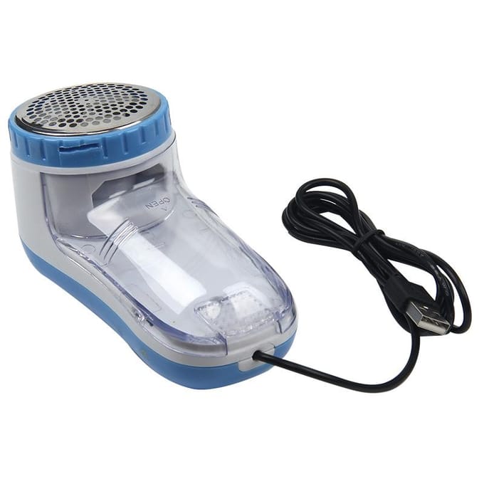 Dissolvant de peluches robuste et Durable, 1 pièce, chargeur USB pour rideaux, vêtements, tapis, pull bleu