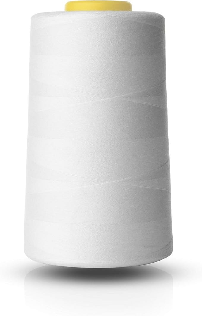 Naaimachine Garen - Overlock Garen - Kleding Maken - Sterk Polyester - 5000 Yards - Wit