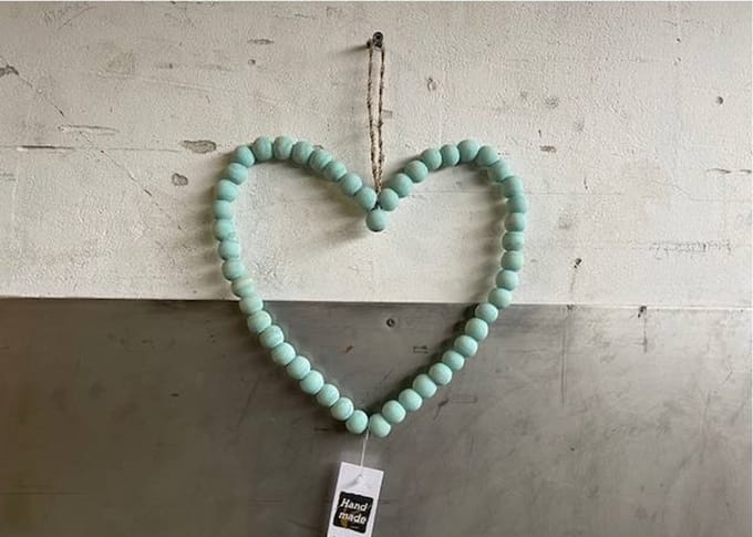 Heart beads 40x35cm