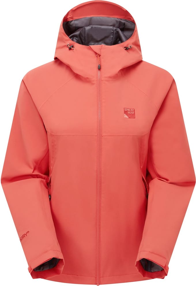 Dames Lichtgewicht Waterdichte Hooded Wandelen Regen met Rits Shell Jacket Jas