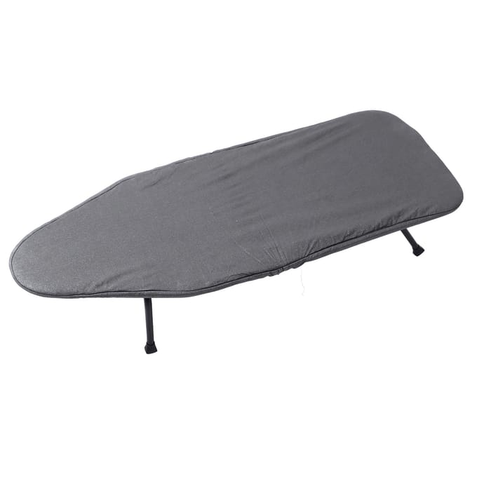Planche à Repasser Pliante Maille d'Acier Surface Élargie Support Stable Planche à Repasser Portative pour la Maison gray