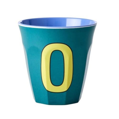 Rice melamine beker medium letter o groen