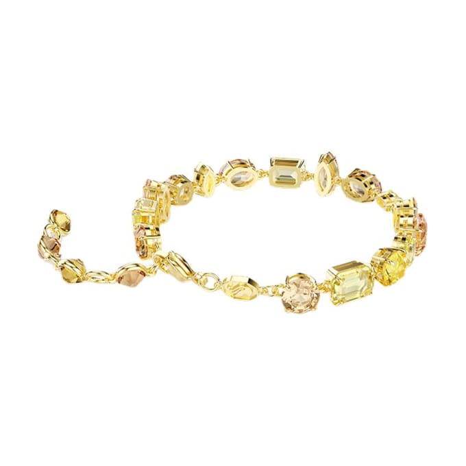 Halsketting met Swarovski kristallen 5718072 Yellow|F|Box (Random Color) blue
