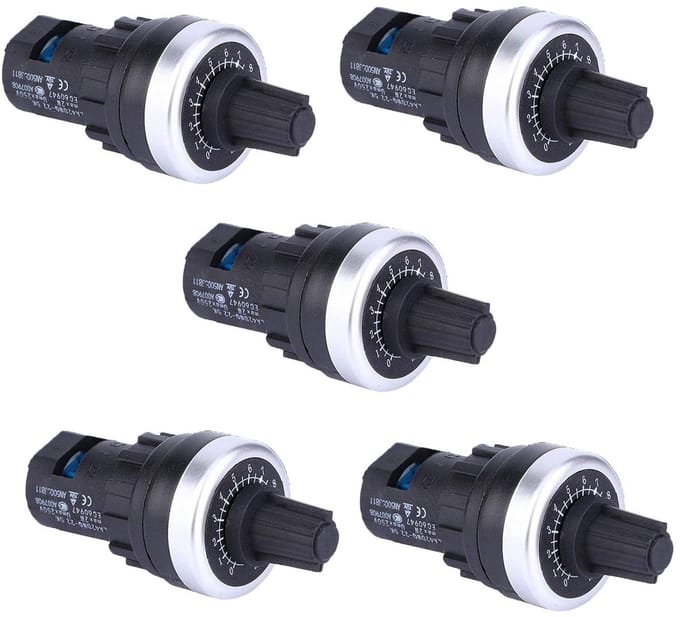 5 Stuks Roterende Potentiometer Paneelmontage 10K Weerstandsschakelaar