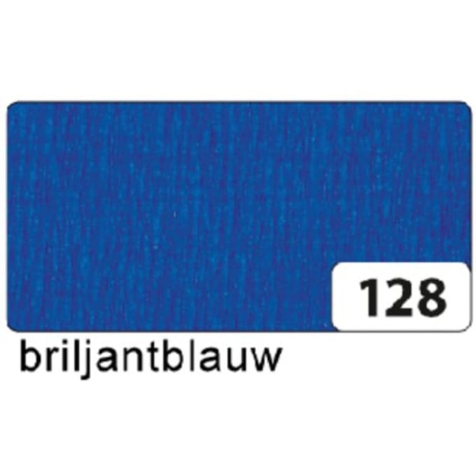 Crêpepapier folia 50x250cm 10vel 128 Briljantblauw