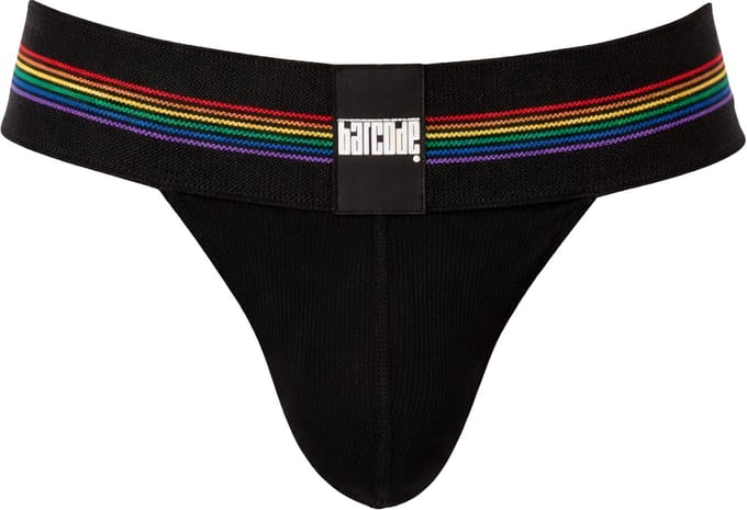 Barcode Berlin Thong Proud Boy Black - MAAT S - Heren Ondergoed - String voor Man - Mannen Thong