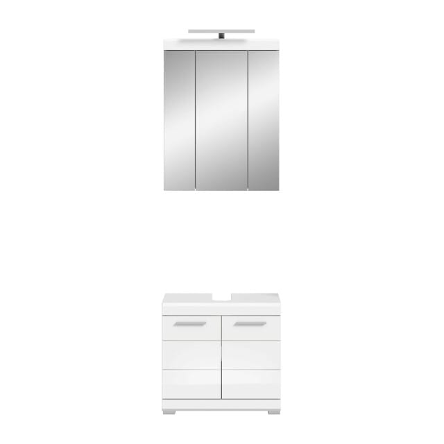 Scout badkamercombinatie wit hoogglans MDF TZ wit NB - 34x60x191cm