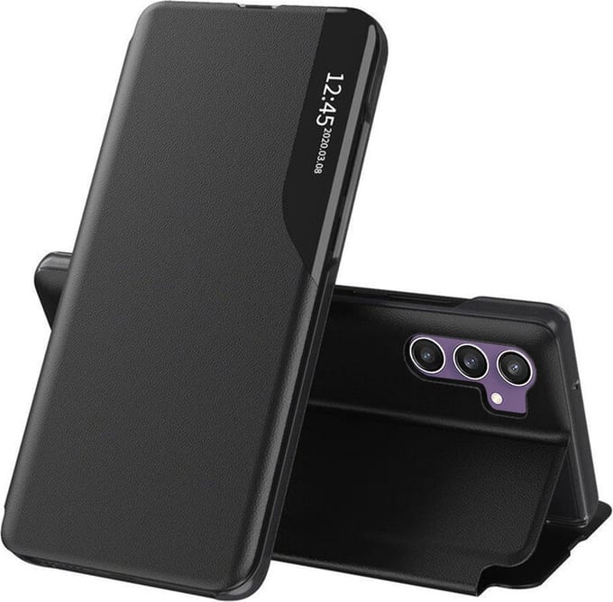 Hoesje geschikt voor Samsung Galaxy S23 FE - Techsuit eFold Book Case - Zwart