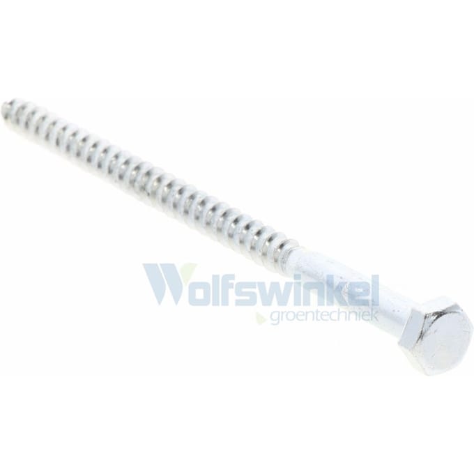 Hoenderdaal houtdraadbout gegalvaniseerd 8 x 140 mm din 571 - doos à 50 stuks