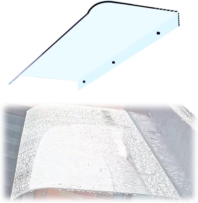 Deurluifel - Regenschuilplaats - Buitenbescherming - UV-bescherming - 40 x 200 cm - Transparant