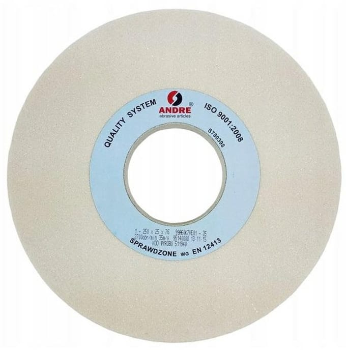 Andre - Slijpschijf - 250mm x 25mm x 76mm - Type 1 - Witte Elektrokorund