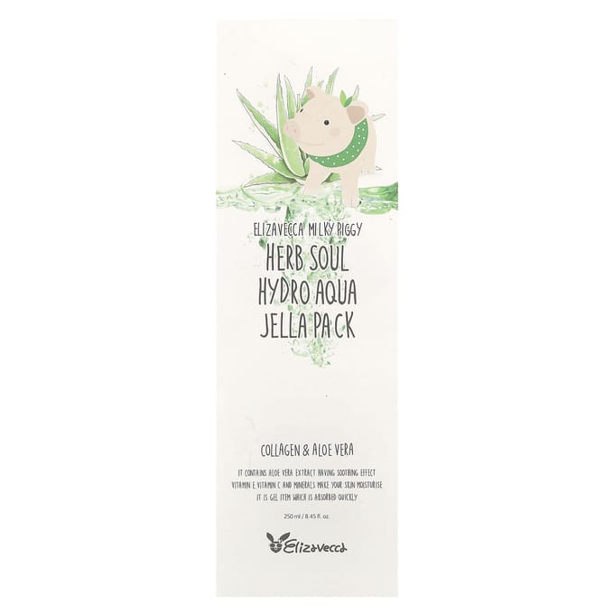 Elizavecca, Milky Piggy, Herbal Soul Hydro Aqua Gela Pack, 250 ml (250 ml) white