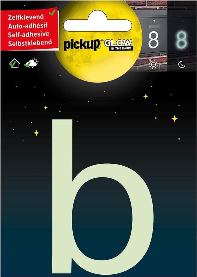 Pickup Glow in the dark Huisnummer b - 7 5 cm