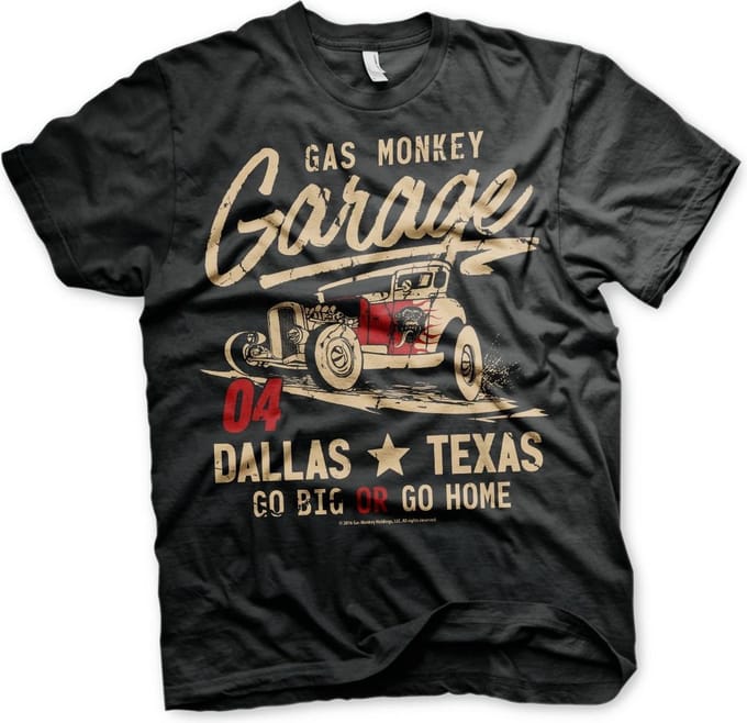 GAS MONKEY - T-Shirt Go Big or Go Home - Black (XL)