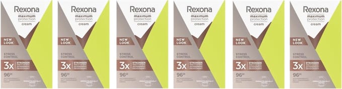 Rexona Cream Deodorant - Maximum Protection - Stress Control - 6 x 45 ml