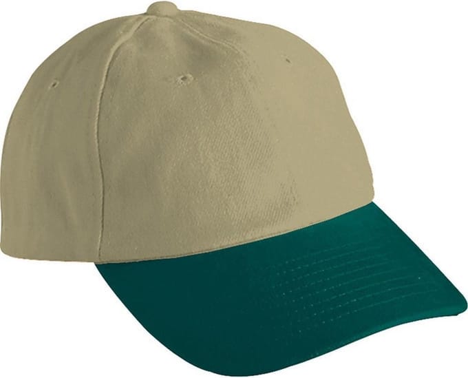 Myrtle Beach Volwassenen Unisex 6 Panel Raver Cap (Beige/Donkergroen)