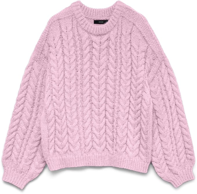 VERO MODA - VMDREAM LS O-NECK CABLE PULLOVER EXC - Dames - Gebreide truien