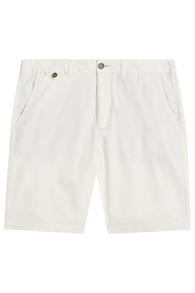 White Stuff Sutton Organic Chino Short Brilliant White Größe: W38 REGULAR | Kurze Sporthosen Outlet | Herren | Weiß