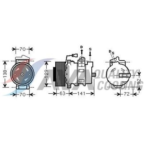 Airco-compressor HIGHWAY AUTOMOTIVE 45033002
