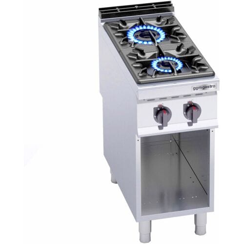 GGM Gastro Gasherd - 19 kW - 2 Brenner Zilver