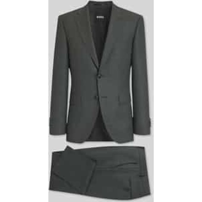 Slim Fit pak van wol met fijn geweven motief