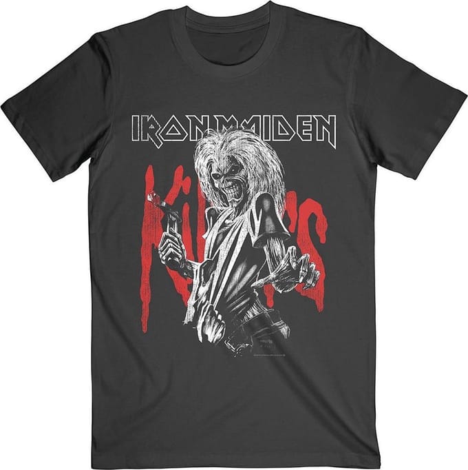 Iron Maiden - Killers Eddie Large Graphic Distress Heren T-shirt - M - Zwart