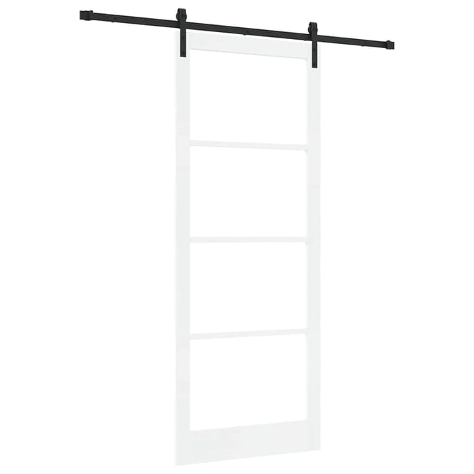 vidaXL - Schuifdeur - ORKDAL - Wit - en - Zwart - 93 - x - 232 - cm