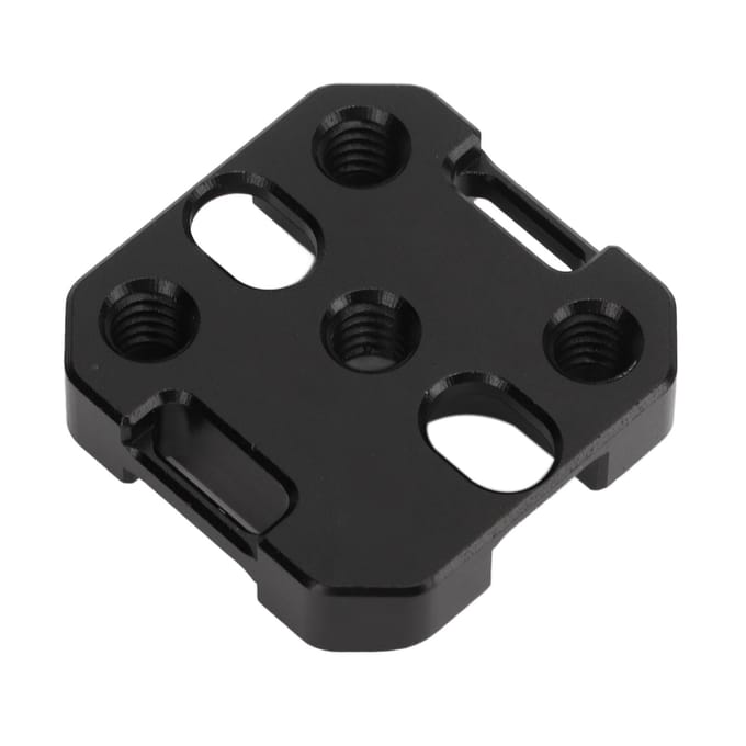 Cold Shoe Mount Adapter met 1/4 inch Schroefgat Schouderband Gesp voor Camera Kooi Zaklamp black