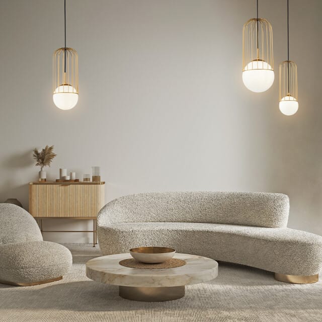 Maytoni - Hanglamp Telford - Goud - Ø12