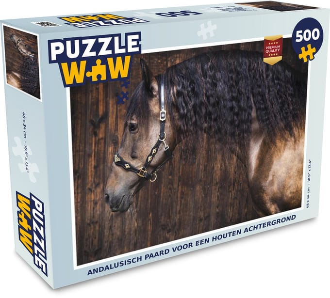Puzzel Paard - Zwart - Bruin - Halster - Legpuzzel - Puzzel 500 stukjes