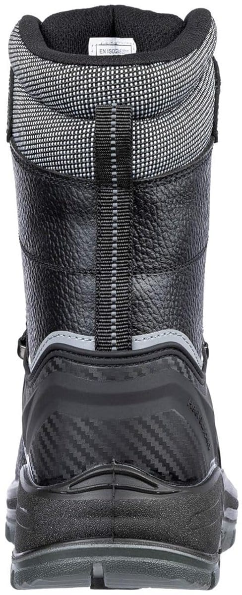 Veiligheidsschoenen Hoog S3 Zwart Leer Ademend Antislip EN Gecertificeerd