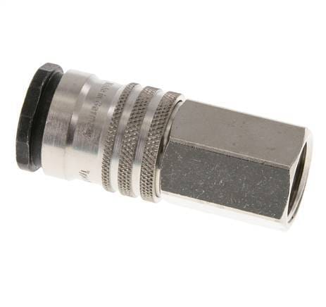 Staal/Vernikkeld Messing DN 10 Luchtkoppeling Snelkoppeling G 1/2 inch Binnendraad - CLS10-F-SBN-P-012