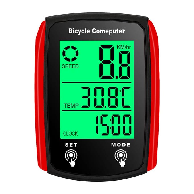 Bedrade fietscomputer LED digitale fietssnelheidsmeter kilometerteller touchscreen fietscomputer zwart