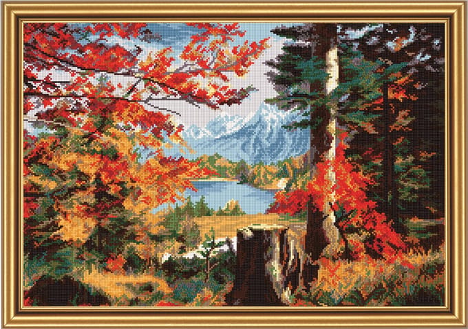 Borduurpakket Nova Sloboda - Valley in the fall - De Vallei in de Herfst