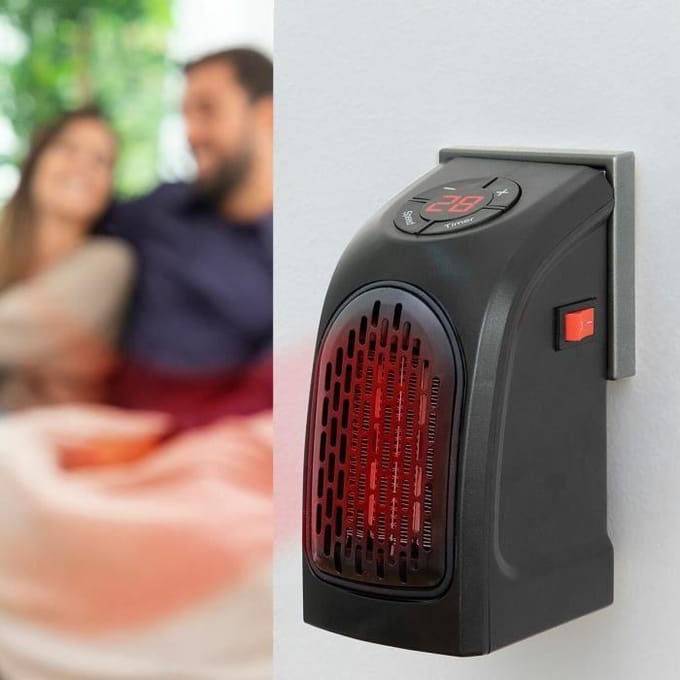 Draagbare Verwarming - InnovaGoods - Heatpod - 400 W - Zwart - Compact en Praktisch zwart