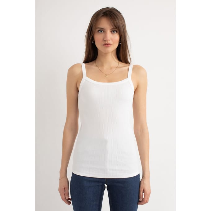 Josephine & Co Holly Tank Top Rib White Größe: M | Unterhosen Outlet | Damen | Weiß
