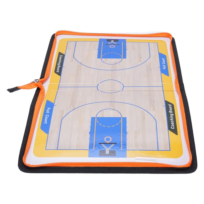 Basketbal Coachingbord Opvouwbaar Ritssluiting Magnetisch Basketbal Klembord voor Wedstrijdtraining white