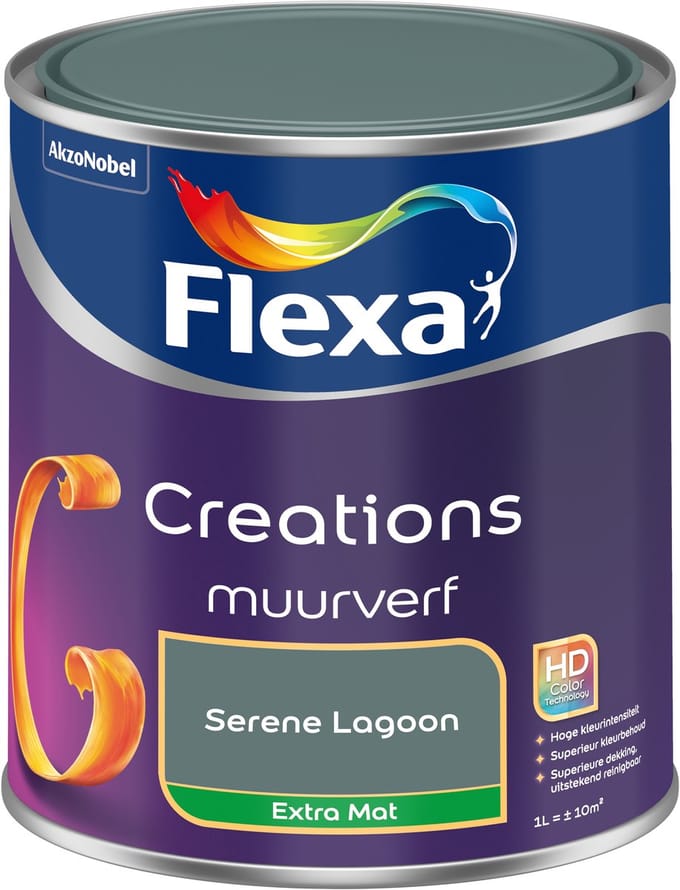 Flexa - Creations Muurverf Extra Mat - Serene Lagoon - 1 L