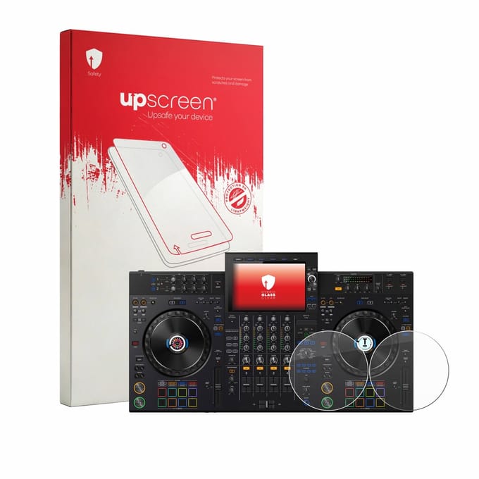 upscreen - Screenprotector voor AlphaTheta XDJ-AZ (Jog) - Folie Beschermfolie Beschermglas transparant