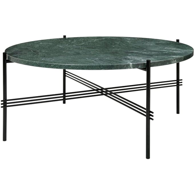 Gubi - TS Salontafel - Marmer - Verde Guatemala - mat zwart - 80 cm - groen