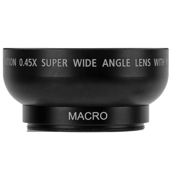 46mm 0.45X Groothoeklens Legering en Optisch Glas Camera Lens voor 46MM Filter Scherpstelling gray