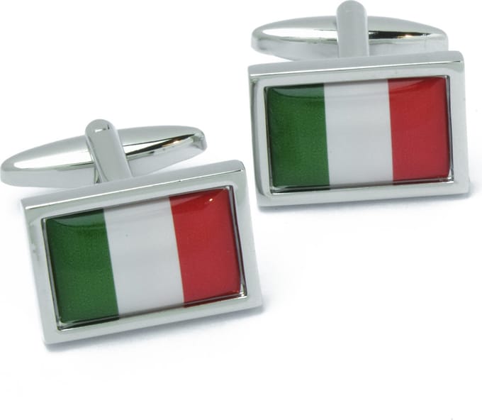 Manchetknopen - Italiaanse Vlag Italie Rood Wit Groen