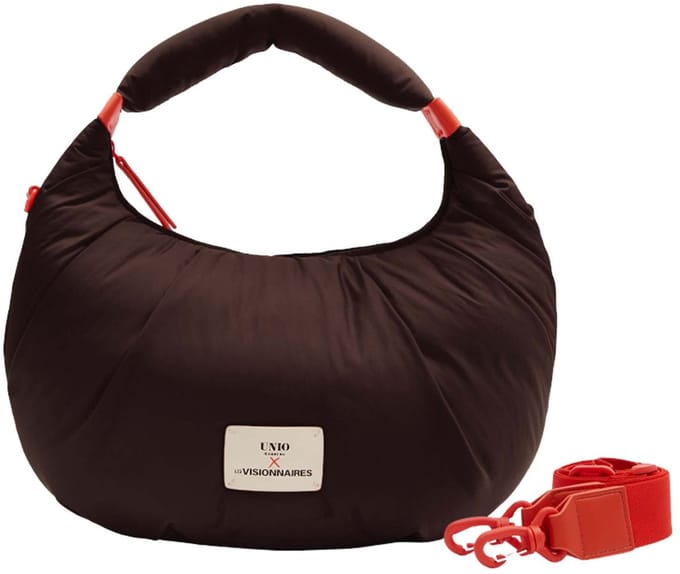 Unio Hamburg x Les Visionnaires schoudertas Puffy Unio Kitzbuehel Chocolate donkerbruin