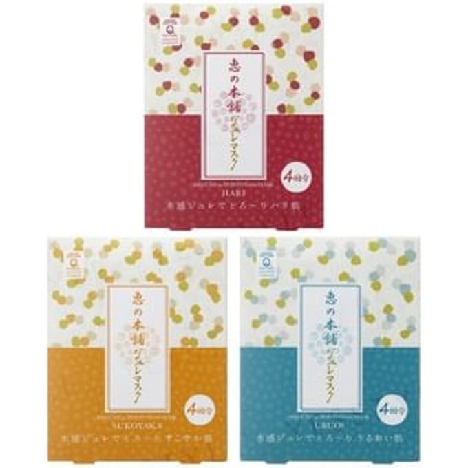megumi no honpo - Gelee Mask Elastic - 4 pcs
