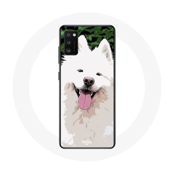 Samsung Galaxy A41 hoesje Samojeed wit hondenras wit