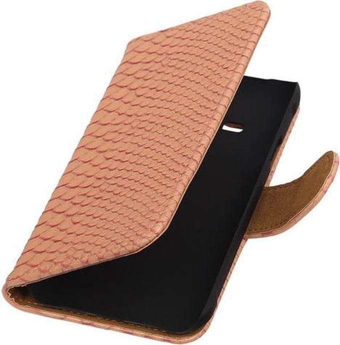 Samsung Galaxy J1 Ace - Slang Roze Booktype Wallet Hoesje